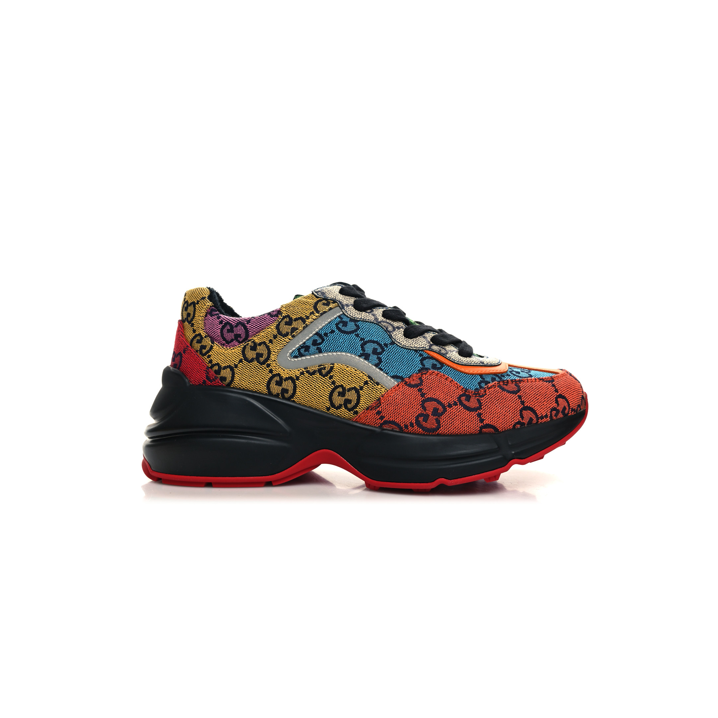 g*u*i monogram multicolor gg S*p*e monogram womens rhyton sneakers